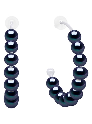 Pearline Silber-Halbcreolen mit Perlen