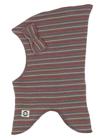 mikk-line Sturmhaube in Grau/ Orange