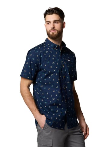 Columbia Koszula "Rapid Rivers Printed" w kolorze granatowym ze wzorem