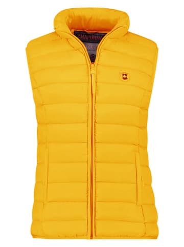 ANAPURNA Kamizelka pikowana "Vakitalana" w kolorze musztardowym