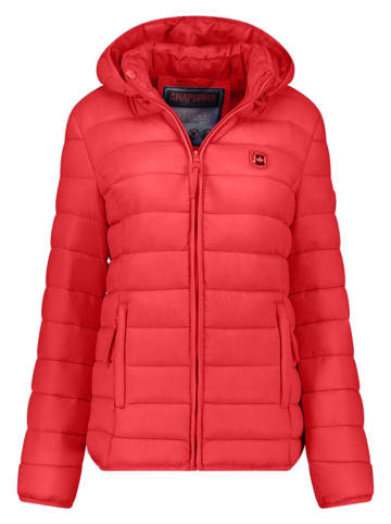 ANAPURNA Kurtka pikowana "Akitalana Hood" w kolorze czerwonym