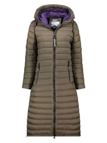 ANAPURNA Płaszcz pikowany "Azulana" w kolorze khaki