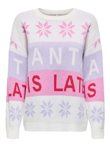 ONLY Trui wit/lila/roze