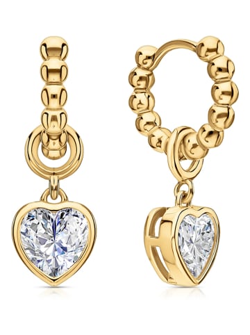 DI GIORGIO Vergold. Creolen mit Edelsteinen