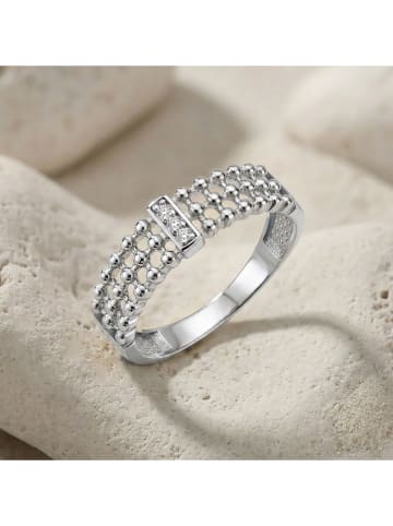 Zilveren ring met edelstenen