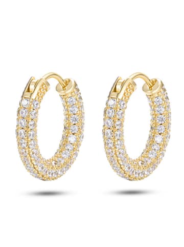 DI GIORGIO Vergold. Creolen mit Edelsteinen