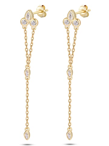 DI GIORGIO Vergold. Ohrstecker mit Edelsteinen