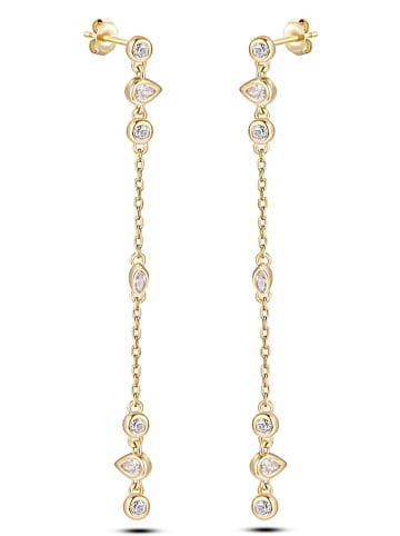 DI GIORGIO Vergold. Ohrstecker mit Edelsteinen