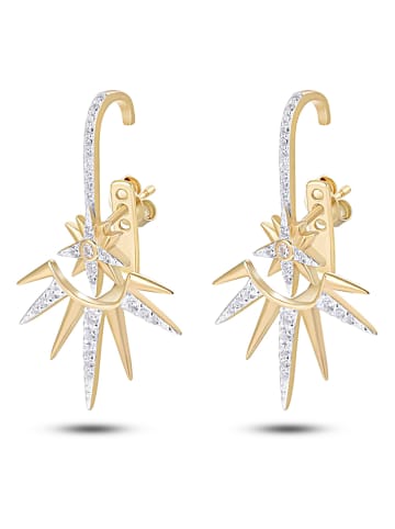 DI GIORGIO Vergold. Ohrstecker mit Edelsteinen