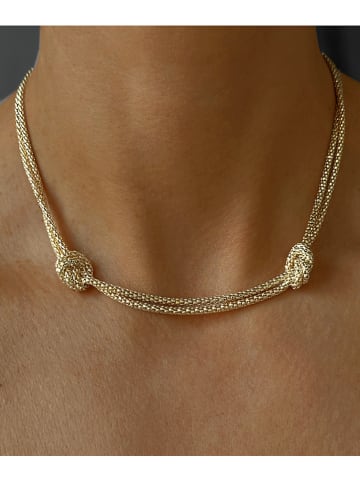 DI GIORGIO Vergold. Halskette mit Schmuckelementen - (L)40 cm