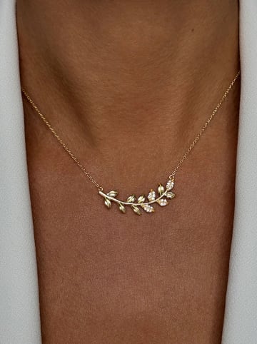 DI GIORGIO Vergulde ketting met edelstenen - (L)45 cm