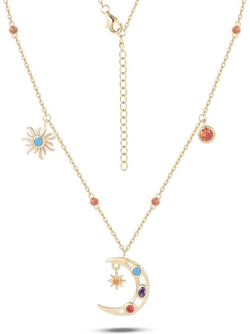 DI GIORGIO Vergold. Halskette mit Anhänger - (L)40 cm