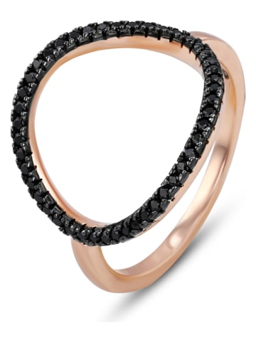 DI GIORGIO Rosévergold. Ring mit Edelsteinen