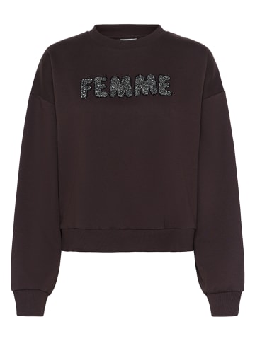 Kaffe Sweatshirt in Dunkelbraun