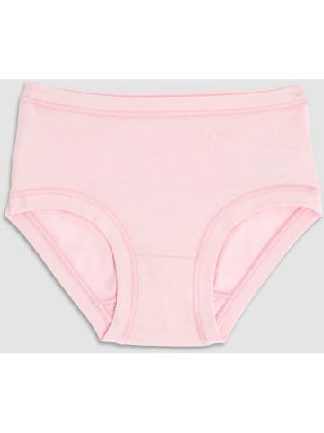 COTONELLA Pełne majtki high waist (3 pary) w kolorze biało-jasnoróżowym