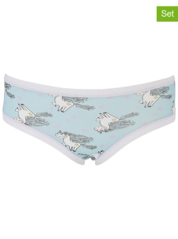 COTONELLA 3-delige set: slips lichtblauw/wit