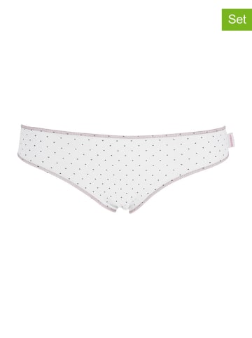 COTONELLA 2-delige set: slips wit/blauw