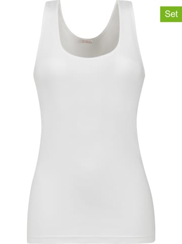 COTONELLA 2er-Set: Tops in Weiß