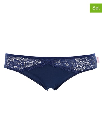 COTONELLA 2-delige set: slips donkerblauw/turquoise