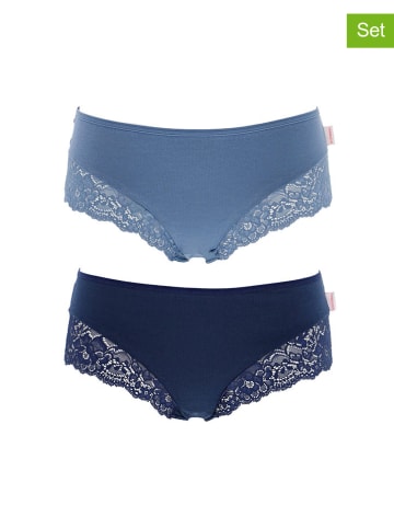 COTONELLA 2-delige set: hipsters blauw/donkerblauw