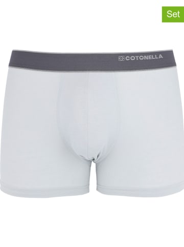 COTONELLA 2er-Set: Boxershorts in Hellgrau