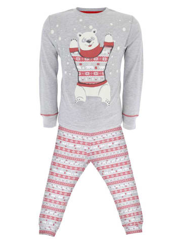 COTONELLA Pyjama grijs/rood