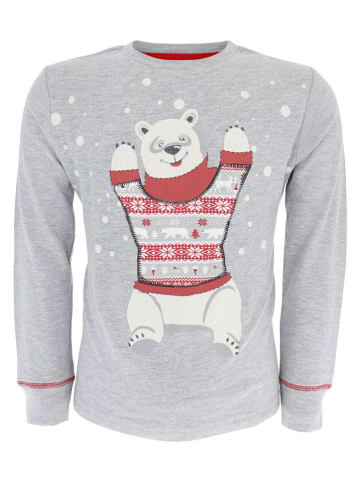 COTONELLA Piżama w kolorze szaro-czerwonym