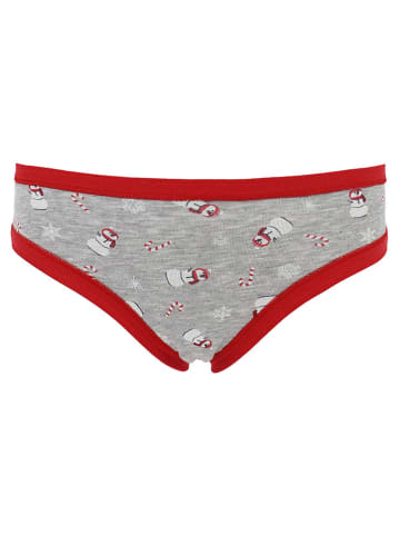COTONELLA Slip in Grau/ Rot