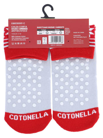 COTONELLA Sokken grijs/rood