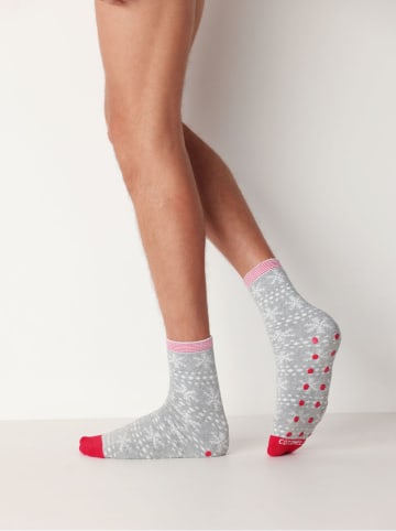 COTONELLA Sokken grijs/rood