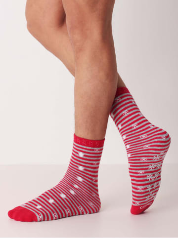 COTONELLA Skarpety w kolorze czerwonym