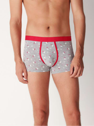 COTONELLA Boxershorts in Grau/ Rot