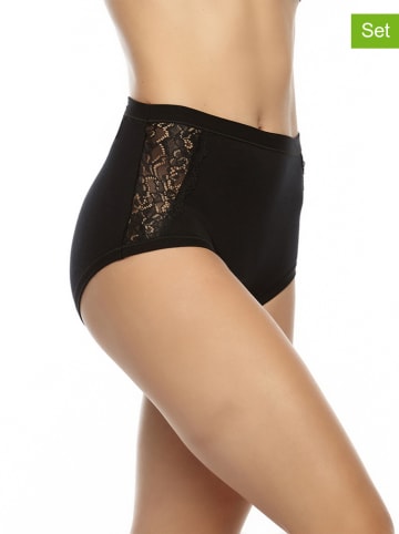 COTONELLA 2er-Set: Pantys in Schwarz