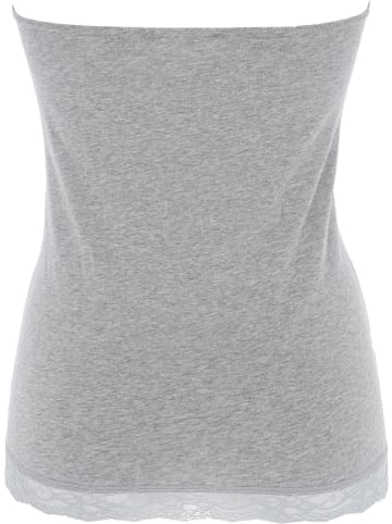 COTONELLA Top w kolorze jasnoszarym