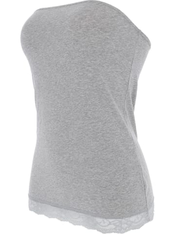 COTONELLA Top w kolorze jasnoszarym