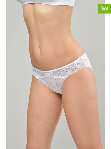 COTONELLA 2-delige set: slips lichtblauw/wit