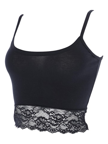 COTONELLA Top w kolorze czarnym