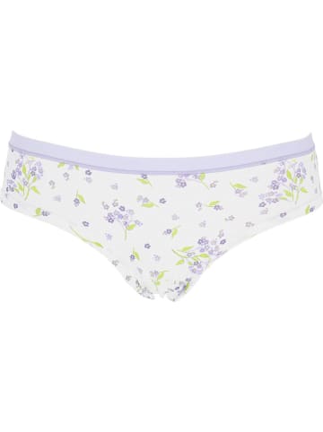 COTONELLA Panty in Weiß/ Lila