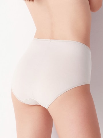 COTONELLA Figi high waist (2 pary) w kolorze kremowym