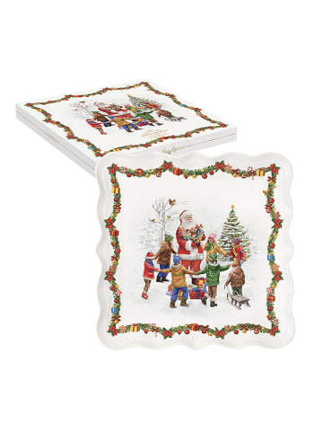 Easy Life Serveerplateau "Christmas Dance" wit/meerkleurig - (L)29,5 x (B)30 cm