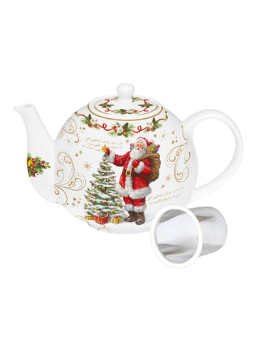 Easy Life Imbryk "Magic Christmas" w kolorze kremowo-czerwonym - 1 l