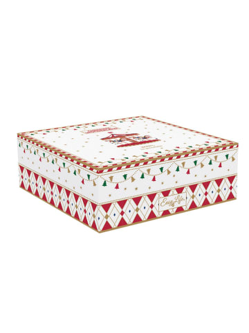 Easy Life Schaal "Christmas Wonderland'' wit/rood - Ø 15 cm