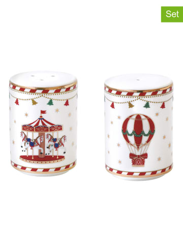 Easy Life 2-częściowy zestaw "Christmas Wonderland" w kolorze biało-czerwonym- wys.7 cm