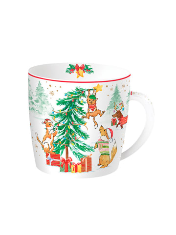 Easy Life 2-delige set: koppen "Christmas Gang" wit/groen - 350 ml