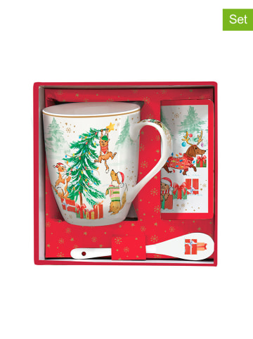 Easy Life 2-delige set: koppen "Christmas Gang" wit/groen