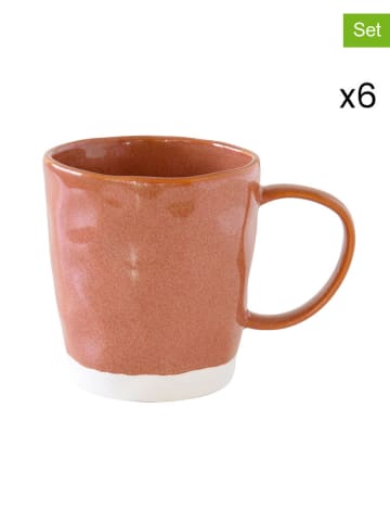 Easy Life 6-delige set: koppen ''Interiors'' terracotta - 350 ml