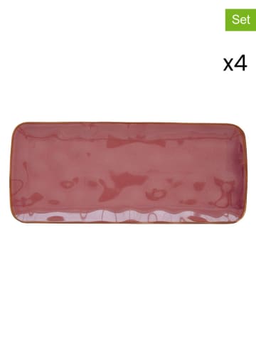 Easy Life 4-delige set: serveerborden ''Interiors'' rood - (L)16 x (B)36 cm