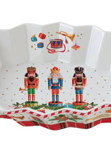 Easy Life Miska "Vintage Nutcracker" w kolorze białym ze wzorem - 17 x 25 cm