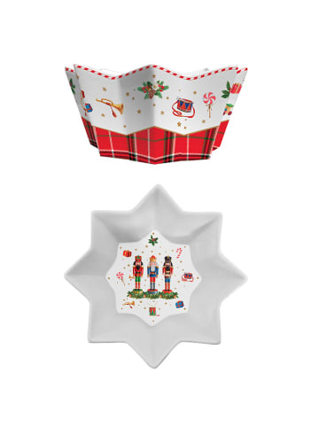 Easy Life Schüssel ''Vintage Nutcracker'' in Weiß/ Rot - Ø 20 cm