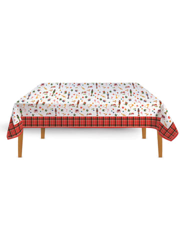 Easy Life Tischdecke ''Vintage Nutcracker'' in Weiß/ Rot/ Bunt - (L)250 x (B)145 cm